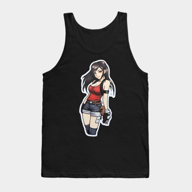 Final Fantasy 7 - Tifa Lockhart Tank Top by Zalbathira